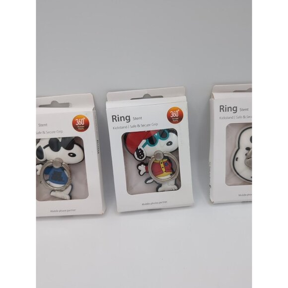 Stent 360 Degree Ring Cell Phone Kickstand 3 Pack Snoopy - Picture 3 of 4